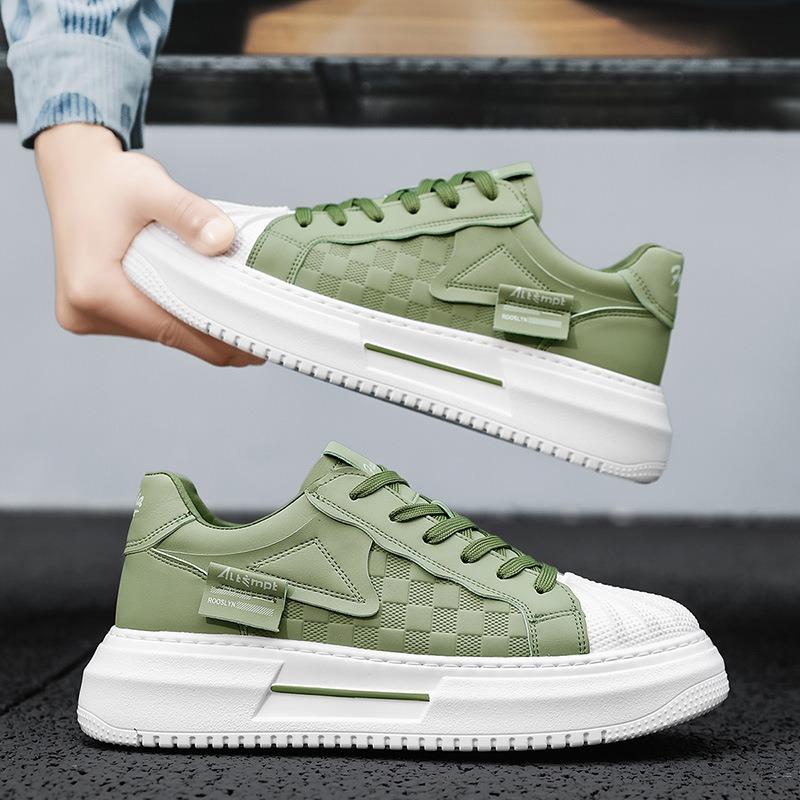 Мужская обувь обувь с ракушечным носком обувь для скейтбординга для мальчиков универсальная повседневная спортивная кожаная обувь белая обувь мужская личность мода спорт