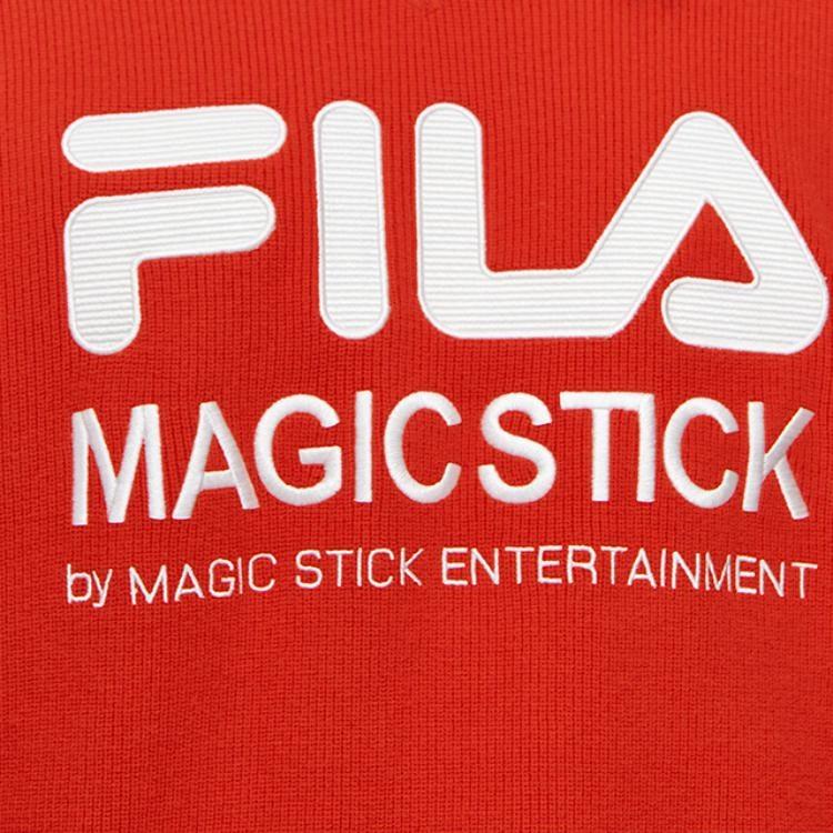 FILA Sweaters Women's Red V Neck Moderate Other F11W319401F-OR