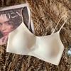 Traceless steel rim underwear women's thin shoulder straps cross beautiful back three-dimensional small chest gathering water drop cup suspender bra