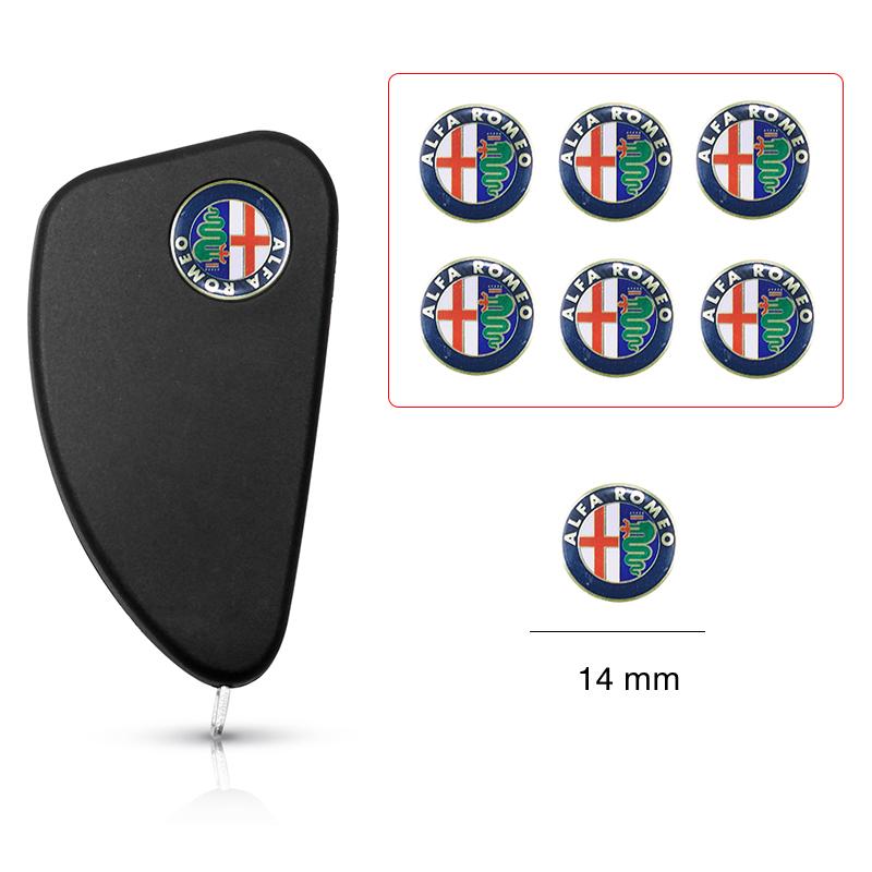 ZHA3 Aluminium Metal Car Key Emblem Stickers For Alfa Romeo Giulietta GT 159 147 156 Mito Brera Giulia F1 Stelvio Volante