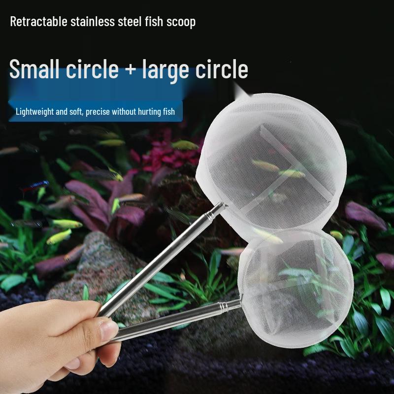 Stainless Steel Retractable Fishing Net for Aquariums and Tropical Fish