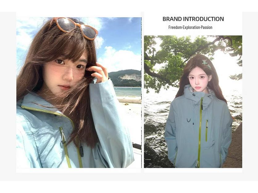 Женская и мужская водонепроницаемая ветрозащитная дождевая куртка с капюшоном 2025 - Новый весенне-осенний костюм для альпинизма на открытом воздухе