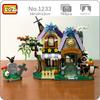 LOZ 1233 Halloween Ghost House Pumpkin Scarecrow Monster Grave Garden Model Mini Blocks Bricks Building Toy for Children No Box