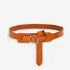 Women's Genuine Leather Belt Without Hole Design High-end Slimming Waist with Suit Jacket Trendy Women's Cowhide Leather Belt