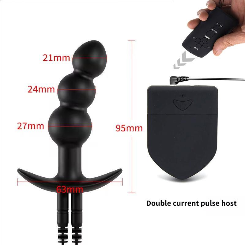 Вибратор с электрошоком Женский силиконовый анальный плаг Беспроводной пульт Мужской массаж простаты Товары для взрослых Анальная мастурбация Секс-игрушка