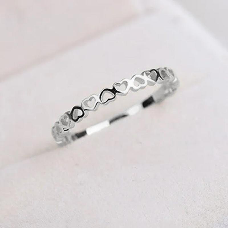 Кольца на пальцы с полыми сердечками для женщин, доступны в 4 цветах, для повседневной носки, изысканные женские аксессуары, подарок для девочек, модная бижутерия