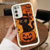 Чехол для телефона: 2D Плоский Чехол-бампер Samsung Galaxy A34 A35 M05 M06 S20 S22 S21 FE Plus 5G, Градиентный Защитный Чехол, Милый Маленький Черный Кот, Подарок на Рождество и Хэллоуин