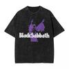 Black Sabbathes Music Purple T Shirt Washed Cotton Oversize T-Shirts  Vintage for Men Women Streetwear Summer Tees