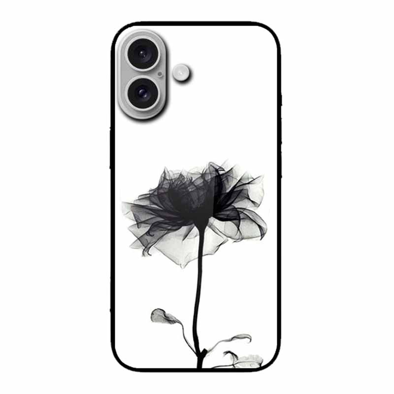 Glass Case For iphone 16 Plus 16Plus Coque Tempered Glass Hard Back Cover For iphone 16 Plus Phone Case Soft TPU Black Bumper