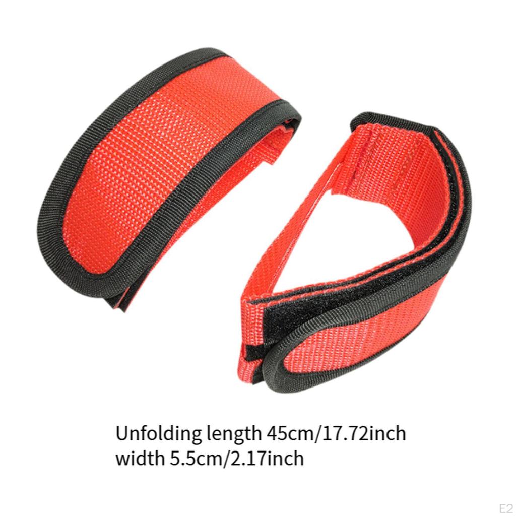 2 Pieces Bike Pedal Band Foot Retention Strap Footrest Strip Non Slip Cycling Belt