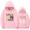 Унисекс Спортивная толстовка с принтом букв 'Love On Tour 2023'