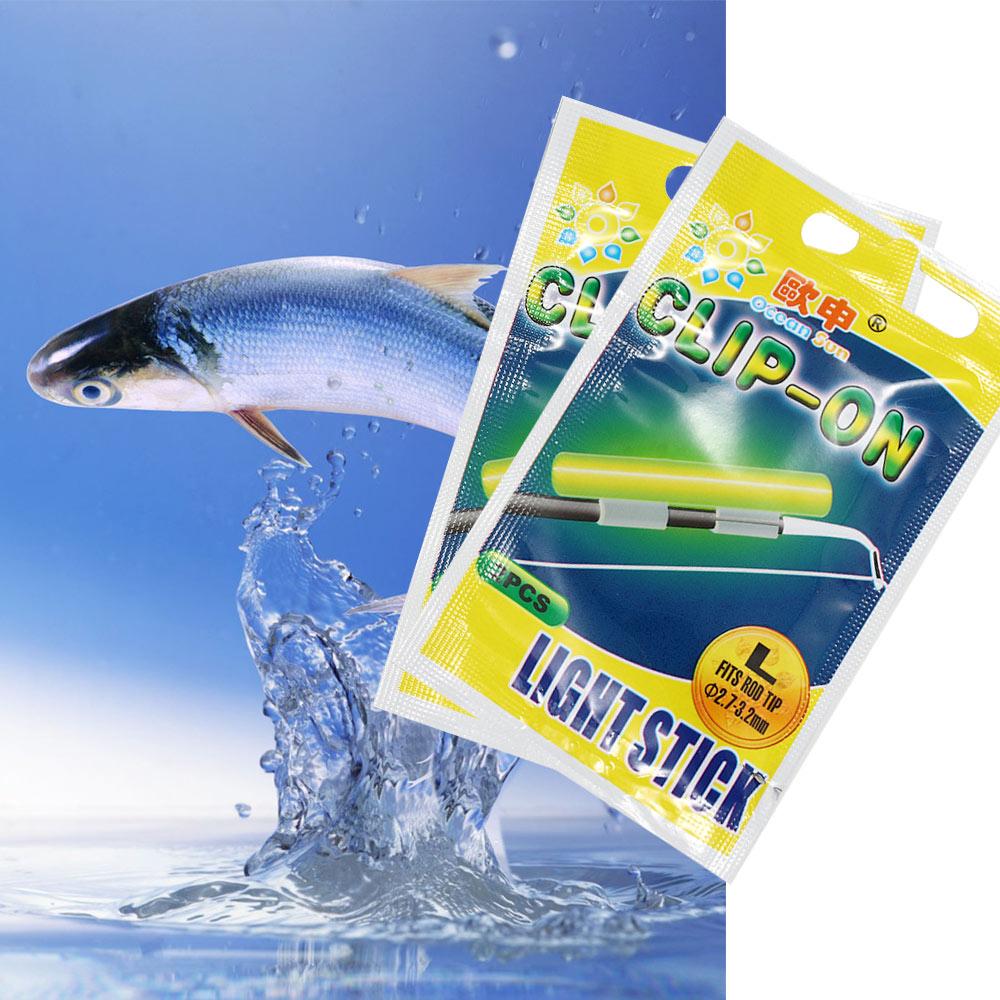 Clip On Fishing Rod Tackle Fluorescent Luminous Fishing Float Glow Stick Lightstick Light Sticks