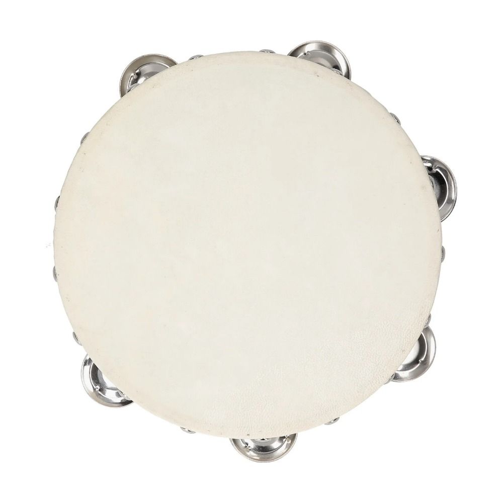 Sheepskin Drum Skin Tambourine 4/6/7/8/10inch Handheld Drum Hand Tambourine Dance Concerts
