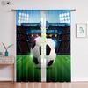 2 Штуки Крутых Футбольных Штор с 3D-принтом, Подходящих для Спальни, Гостиной, Общежития, Декоративные Шторы, Машинная Стирка