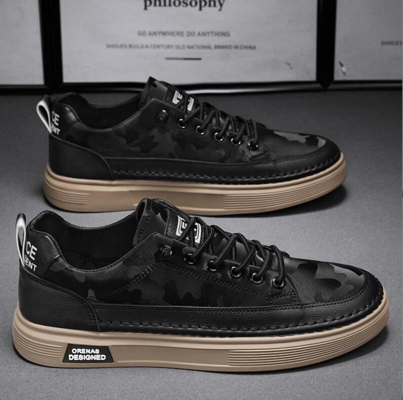 2024 Осенняя мужская обувь Повседневная платформа Кожаные лоферы шеф-повара Модные кроссовки для активного отдыха Вождение Теннис Бег Роскошные кроссовки