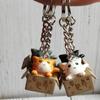 Cute Cartoon Ornaments Box Personality Little Cat Key Ring For Men Women Bag Charm Pendant Keychain
