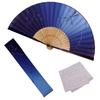 Folding Stylish Business Folding Fan Folding Fan and Handkerchief Long Tonbo Navy [Osaka Choseido] Men's Fan, Style, Bag, Case, Set, Pattern,