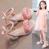 Летняя новая модная детская обувь сандалии с открытым носком для маленьких девочек