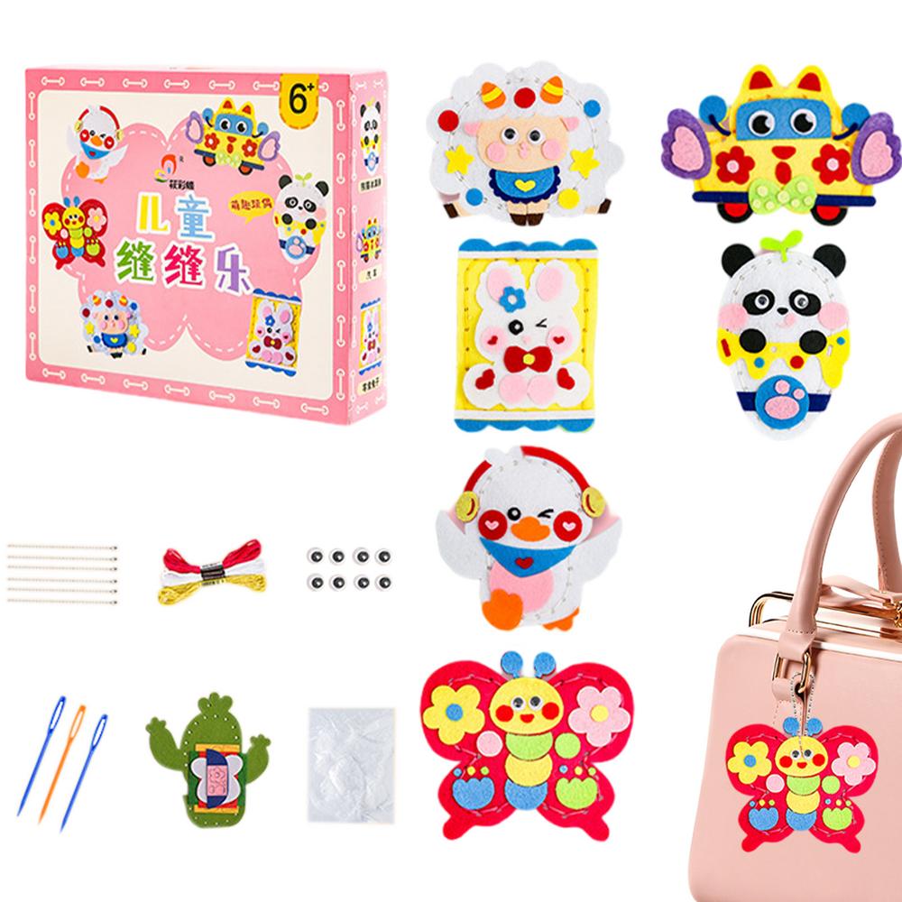 Детский швейный набор Милый швейный набор для детей Игрушки для обучения искусству и ремеслу Набор для начинающих шить Игрушки для развития мелкой моторики для мальчиков