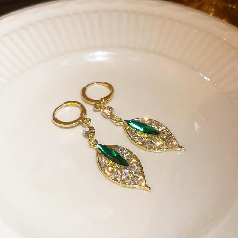 Зеленые серьги с модными и темпераментными женскими ювелирными украшениями на свадьбу и помолвку, подарки