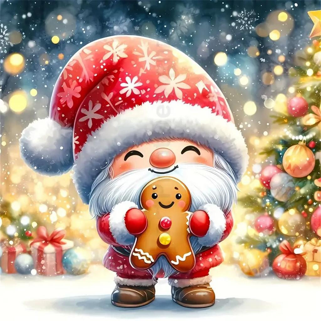 DIY Полная круглая алмазная картина Вышивка крестом Счастливого Рождества Санта Клаус и Снеговик Домашнее украшение Искусство Алмазная живопись 5d Алмазная художественная живопись