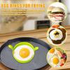 Krujecnt Silicone Egg Mold, Fried Egg Cooker Ring, Reusable Egg Shaper, Round Non-Stick Food-Grade Silicone Griddle Cooking Shaper for Breakfast Sandw