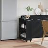 VidaXL Шкаф на колесиках черный 60x22x79 см инженерная древесина, боковой шкаф, шкаф для хранения, органайзер для дома, 840416