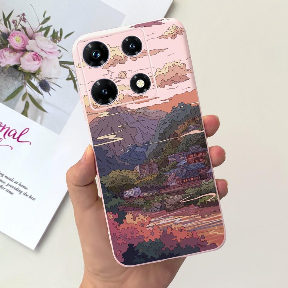 Fashion Moon Pattern Case For Infinix Note 30 Pro 30i 30 2023 Candy Color Soft Silicon Bumper For Infinix Note30 30Pro Note30i