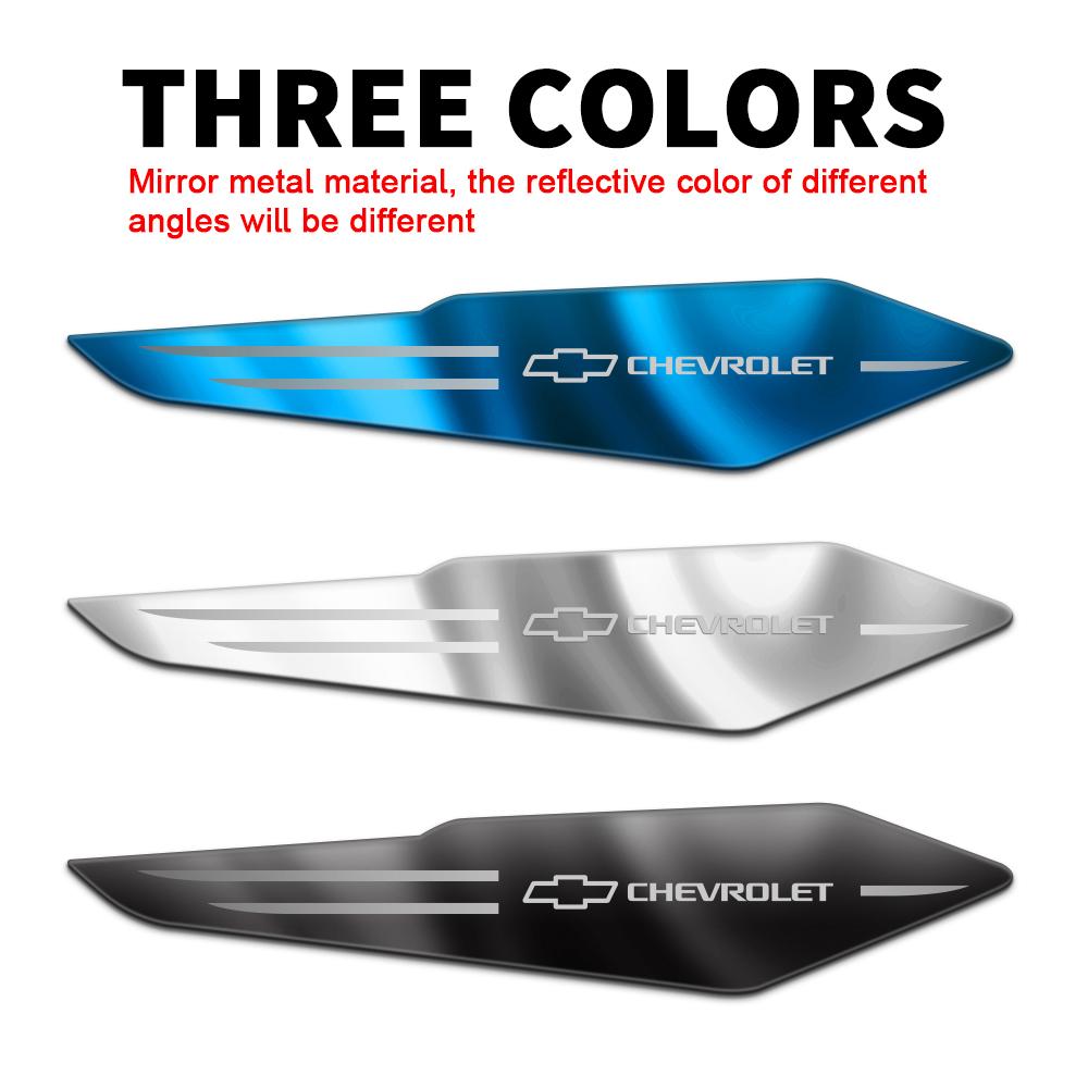 AABHJ1 2pcs 3D Metal Car Fender Side Wing Emblem Reflective Sticker For Chevrolet Trax Cruze Malibu Camaro Cavalier Equinox Orlando Z71