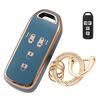 Чехол для ключа LETINGFAR для Honda Smart Key Case Чехол для ключа Мягкий TPU Приятный на ощупь Разработан специально для Honda New NBOX NBOX Custom N-BOX