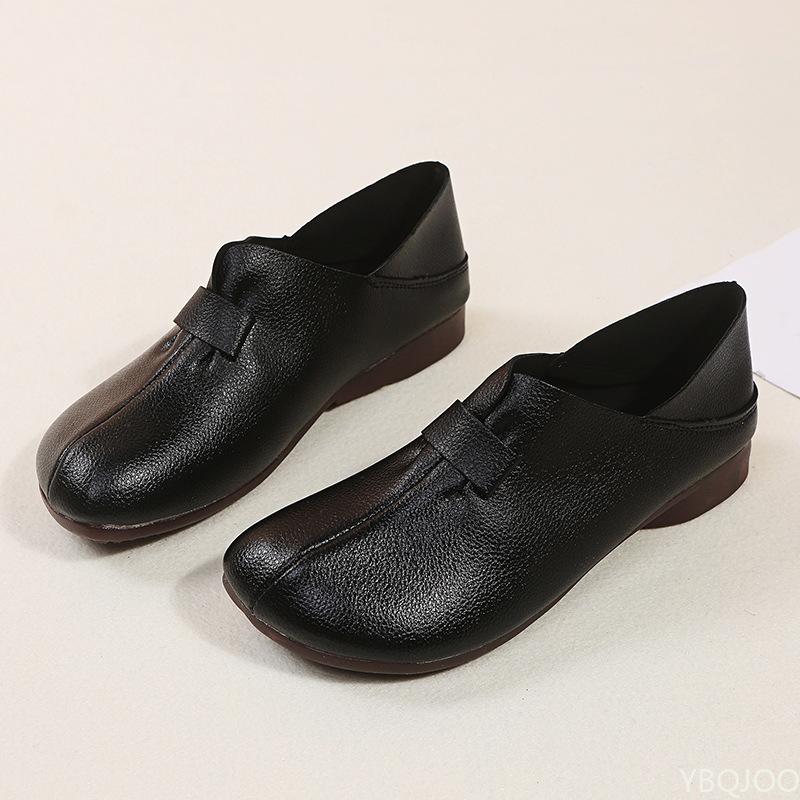 Кожаные туфли ручной работы на плоской подошве, женские лоферы с узлом-бабочкой для женщин, мягкая обувь без шнуровки, летние прогулочные туфли на этнической подошве в стиле ретро