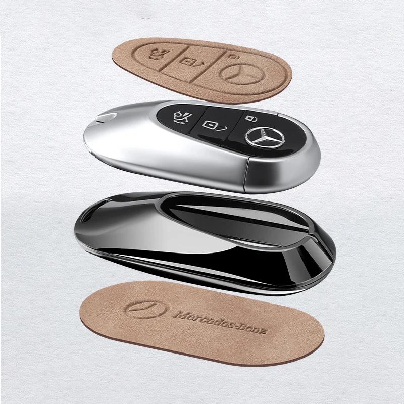 ECD5 2025 New Suede Car Key Case Cover Shell Fob For Mercedes Benz C S Class W206 W223 S350 C260 C300 S400 S450 S500 Protector Access