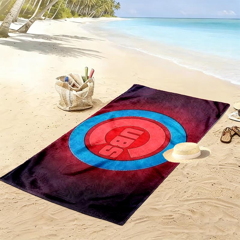 Chicago Cubs2 Print Beach Towel, Large Soft Quick Dry Towel for Beach Camping Swimming