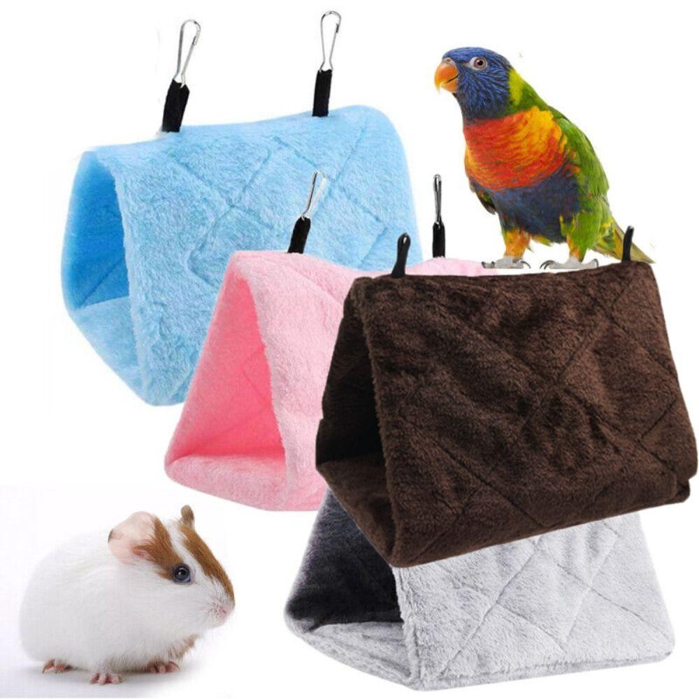 Спящая счастливая плюшевая птичья хижина, игрушка, подвесная пещера, кровать, гамак для домашних животных, палатка для попугая, треугольное гнездо