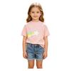 Kids Boys Girls Special Needs Adaptive Clothing Short Sleeve Rainbow Print Chest Port Access Chemo T-shirt with Zippers