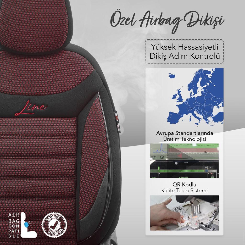 Линейный дизайн, дополнительный поддерживающий чехол на автомобильное сиденье, черный, бордовый, красный