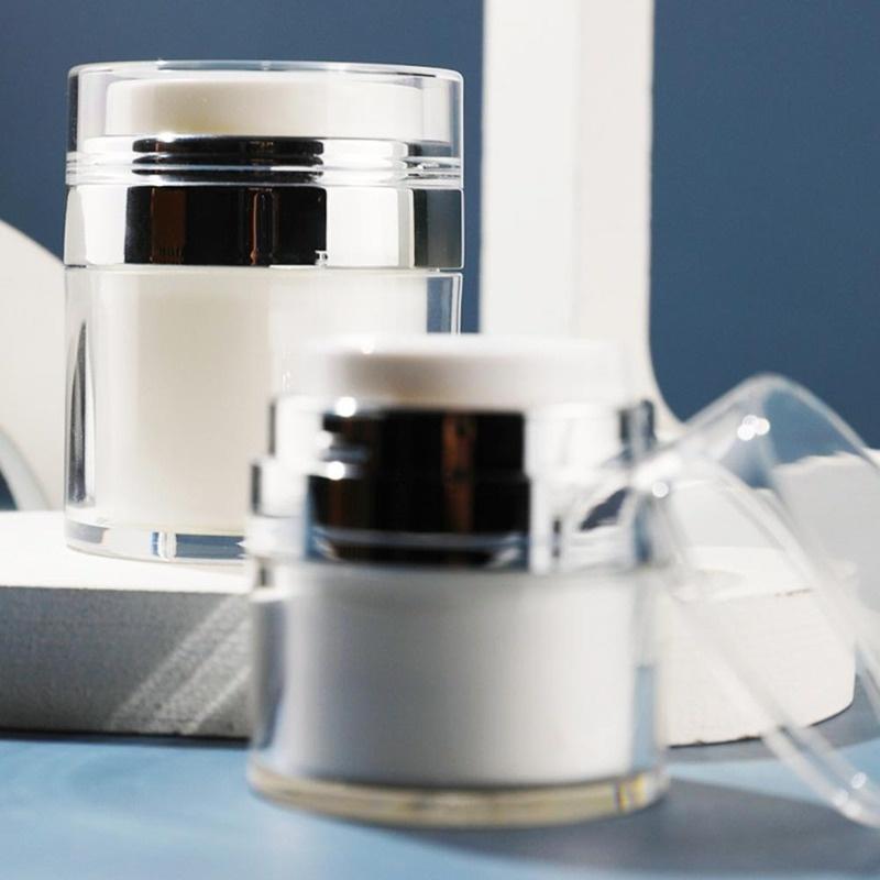 1 шт., 15 г, безвоздушная банка с насосом, пустая акриловая бутылка для крема, многоразовая косметическая простая в использовании контейнер, портативные дорожные инструменты для макияжа LM