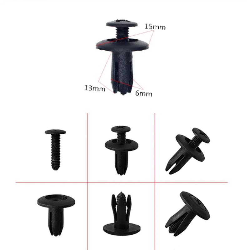 20Pcs Fit For 5MM 6MM 8MM Hole Universal Auto Bumper Fasteners Clip Plastic Screw Retainer Clip Car Fender Trunk Mudguard Clips