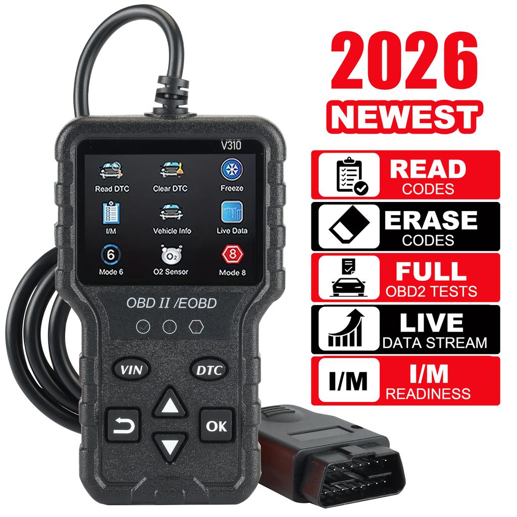 V310 OBD Диагностический сканер Автомобильный считыватель и сканер кодов неисправностей Инструмент для проверки состояния транспортных средств