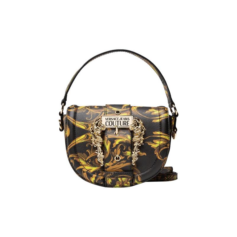 Versace Jeans Couture Съемный плечевой ремень Магнитная застежка Сумка через плечо из искусственной кожи Женские сумки Черный 72VA4BF2-71880-G89