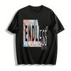 Цветочный принт ENDLESS Графическая футболка Повседневная свободная повседневная топ Футболка из чистого хлопка