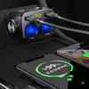 6.5A QC 3.0 Автомобильное зарядное устройство 90 Вт Dual USB Быстрая зарядка Вращение на 180° Адаптер питания для прикуривателя с линейным автомобильным аксессуаром