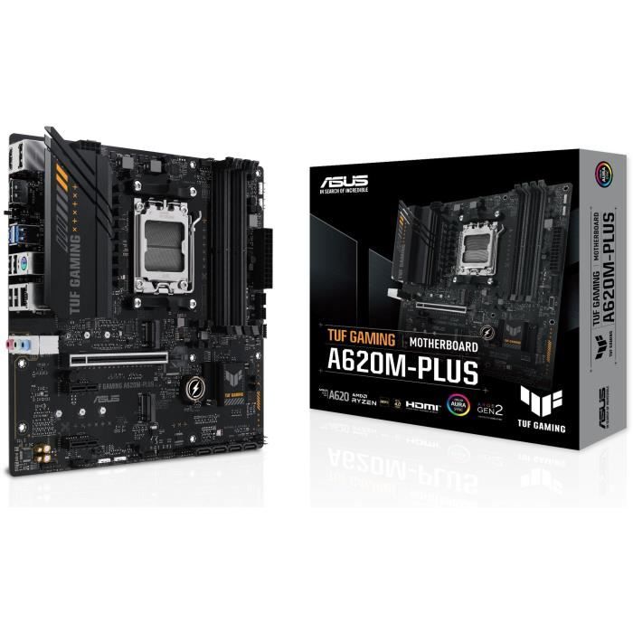 Carte Mère - ASUS - TUF GAMING A620M-PLUS - AMD A620 - Emplacement AM5 Micro ATX
