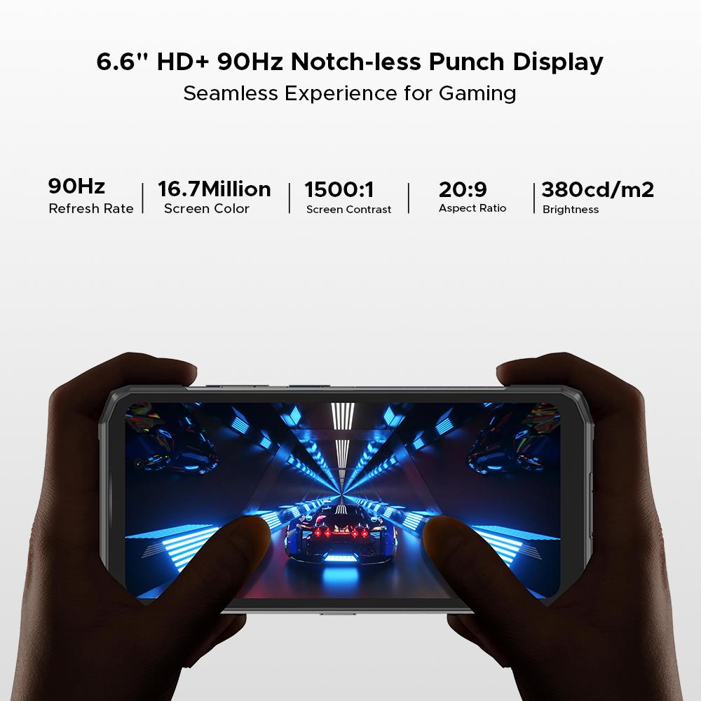 Doogee Прочный смартфон Blade20 Ultra, 32 ГБ + 512 ГБ, 1,54-дюймовый задний экран, 10300 мАч, 50 МП, 6,6-дюймовый HD+, 3 слота для карт/NFC/IP68