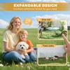 Folding Wire Dog and Puppy Playpen Ø120x60 cm with Waterproof Polyester Cover