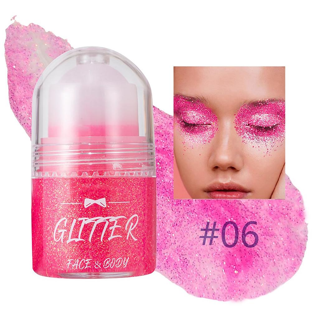 Гель-ролик с блестками для сценического макияжа, блестящий гель-краска для тела, красочные тени для век 25 мл