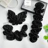 Black Pleated Flower Lace Decoration Front Collar Collar Flower Corsage Accessories Clothing Swimsuit Dress Cloth Sticker Accessories