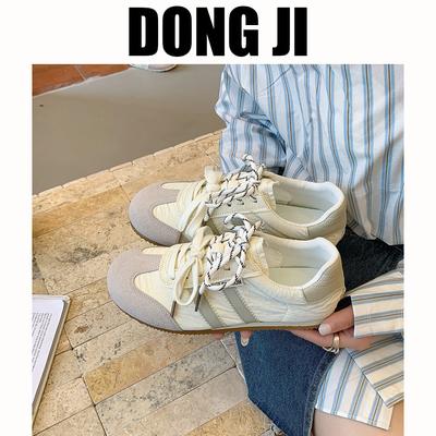 Кожаные ретро немецкие кроссовки женские 2025 весна и осень плоская подошва повседневные кроссовки спортивная обувь универсальные кроссовки Forrest Gump маленькие ж