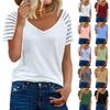 Женские повседневные свободные рубашки с V-образным вырезом и коротким рукавом, модные сетчатые топы, футболки
