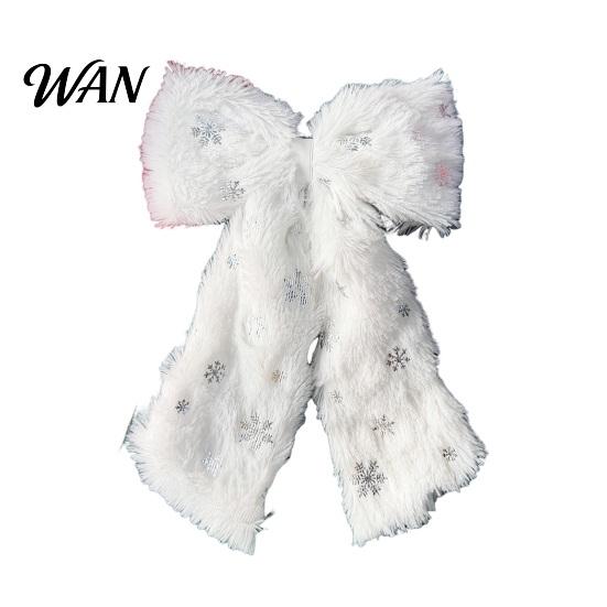 Holiday Hair Accessories for Women Christmas Plush Bow Clip Women, Snowflake Tree Double Versatile Clips Daily Wear Ribbon Hairpin, Festive Accessory